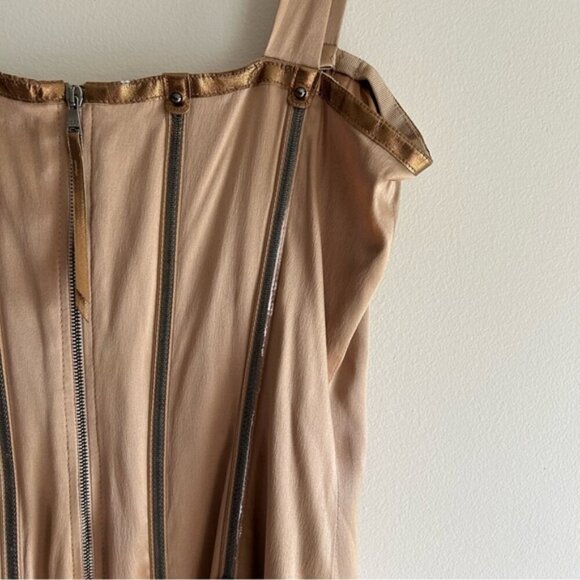 Vintage Dolce & Gabbana F/W 2007 Silver Zipper Dress sz 46 - Picture 10 of 16